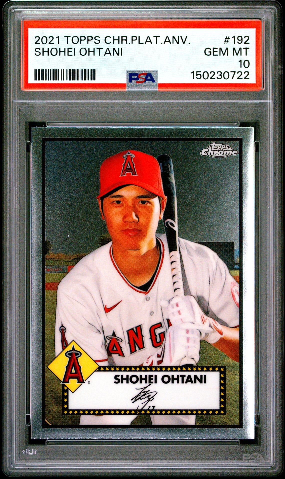 2021 Topps TOPPS CHROME PLATINUM ANNIVERSARY #192 Shohei Ohtani front