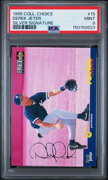 1995 Collector'S Collector'S Choice SILVER SIGNATURE #15 Derek Jeter front