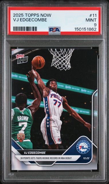 2025 Topps Topps Now #11 Vj Edgecome Record front