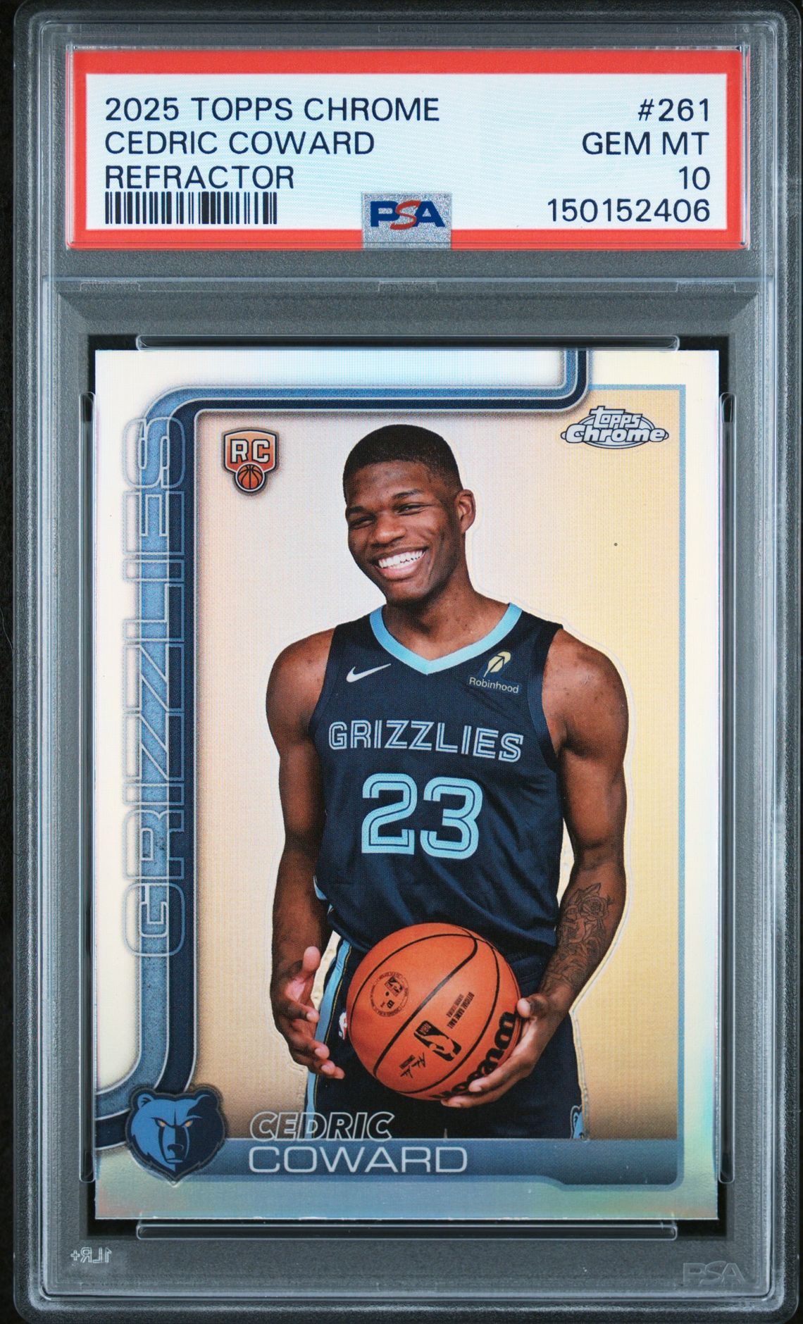 2025 Topps Chrome TOPPS CHROME REFRACTOR #261 Cedric Coward front