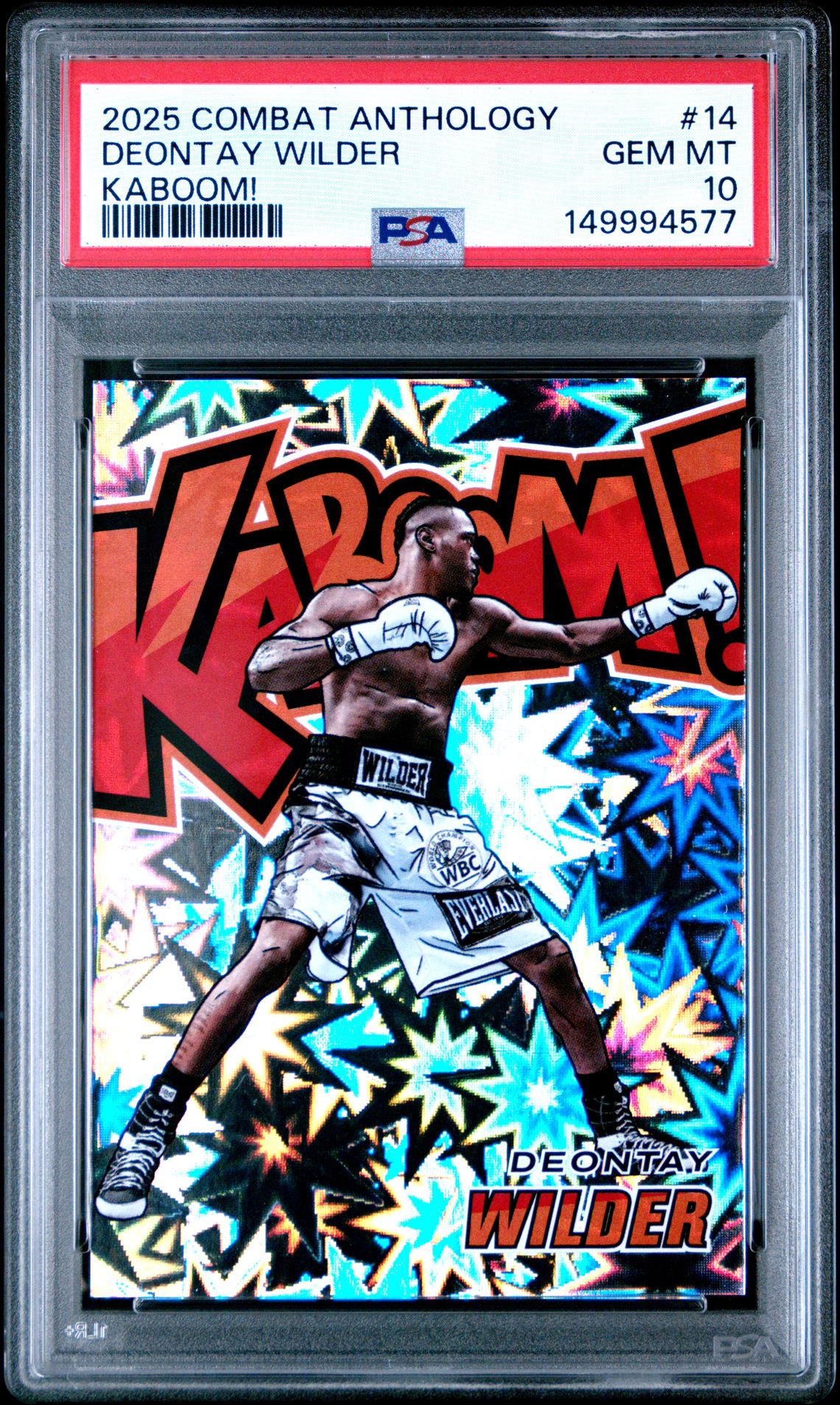 2025 Panini PANINI COMBAT ANTHOLOGY KABOOM! #14 Deontay Wilder front