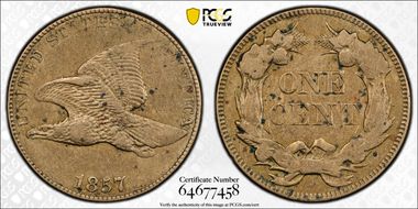 1857 1C Flying Eagle N1