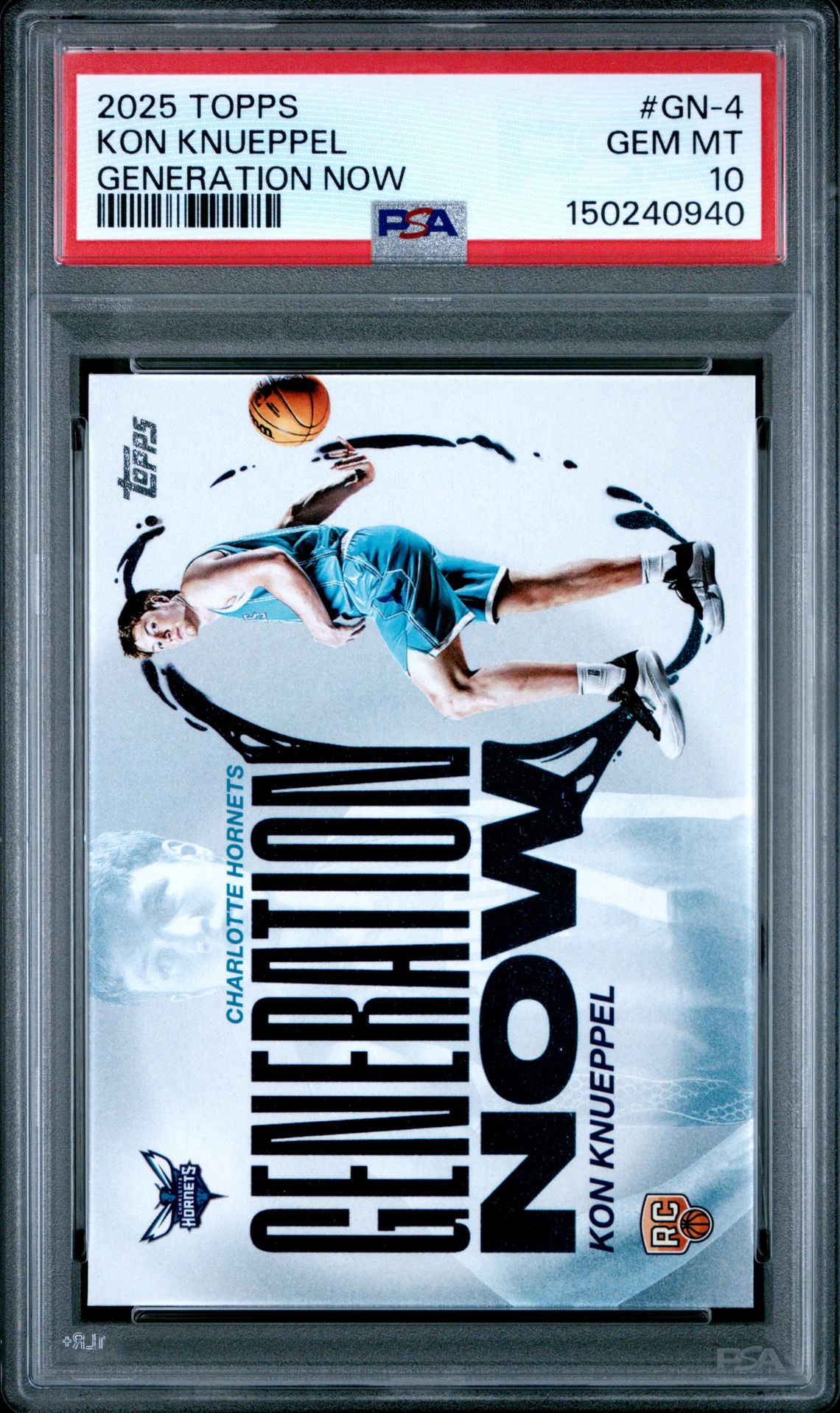 2025 Topps Generation Now Kon Knueppel #Gn-4 Gem Mt 10 front view - PSA graded GEM MT 10