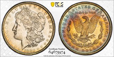 1883-O $1 VAM 4, O/O MS64