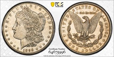 1892-CC $1 AU53