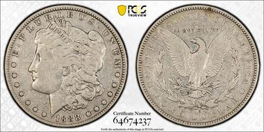 1888-O $1 VAM 4, Hot Lips F12