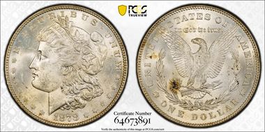 1878 7/8TF $1 Strong MS63
