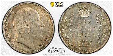 1909-B Rupee SW-7.46 MS61