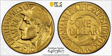 1915-S G$1 Panama-Pacific MS63