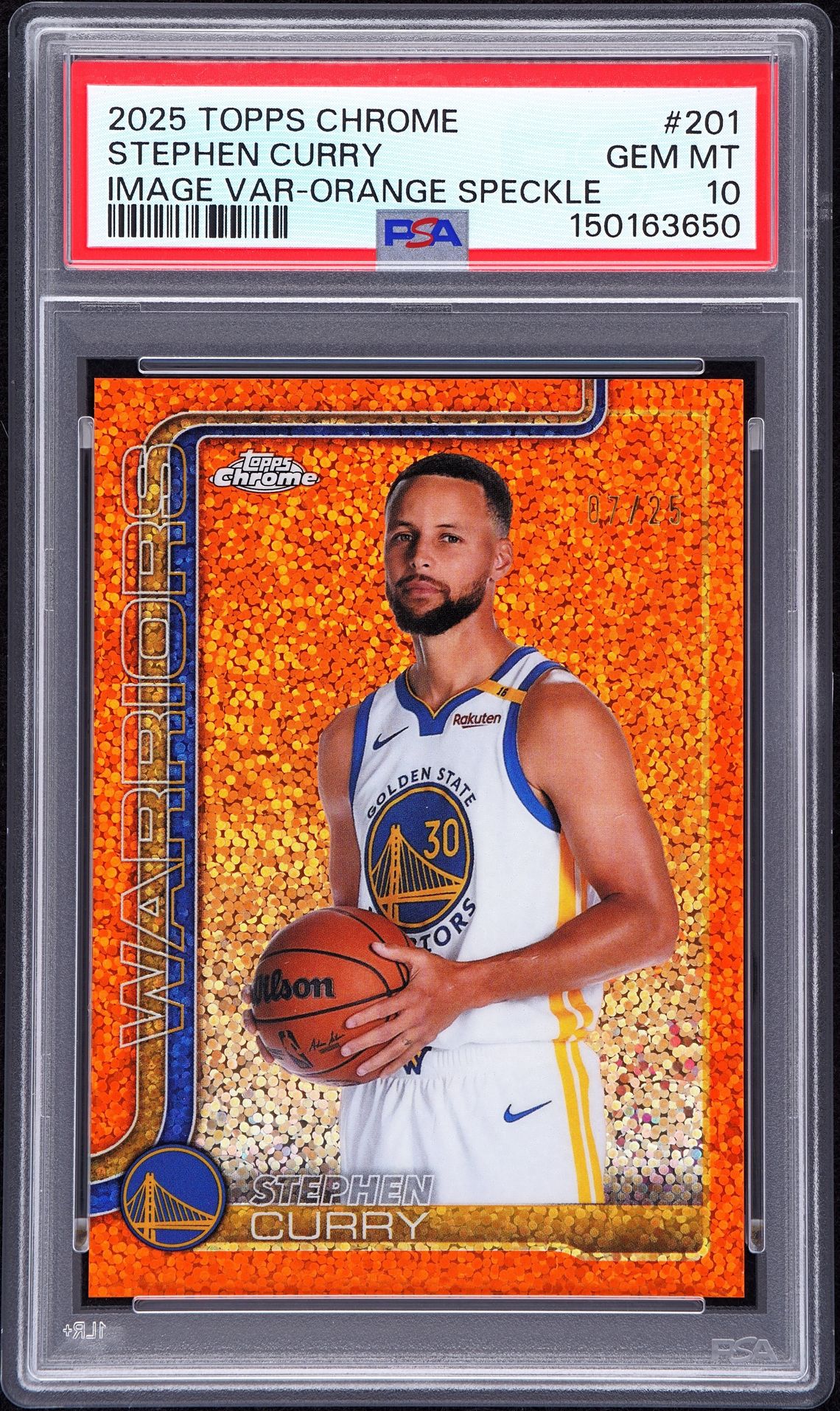 2025 Topps TOPPS CHROME Speckle #201 Stephen Curry front