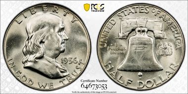1956 50C MS64FBL