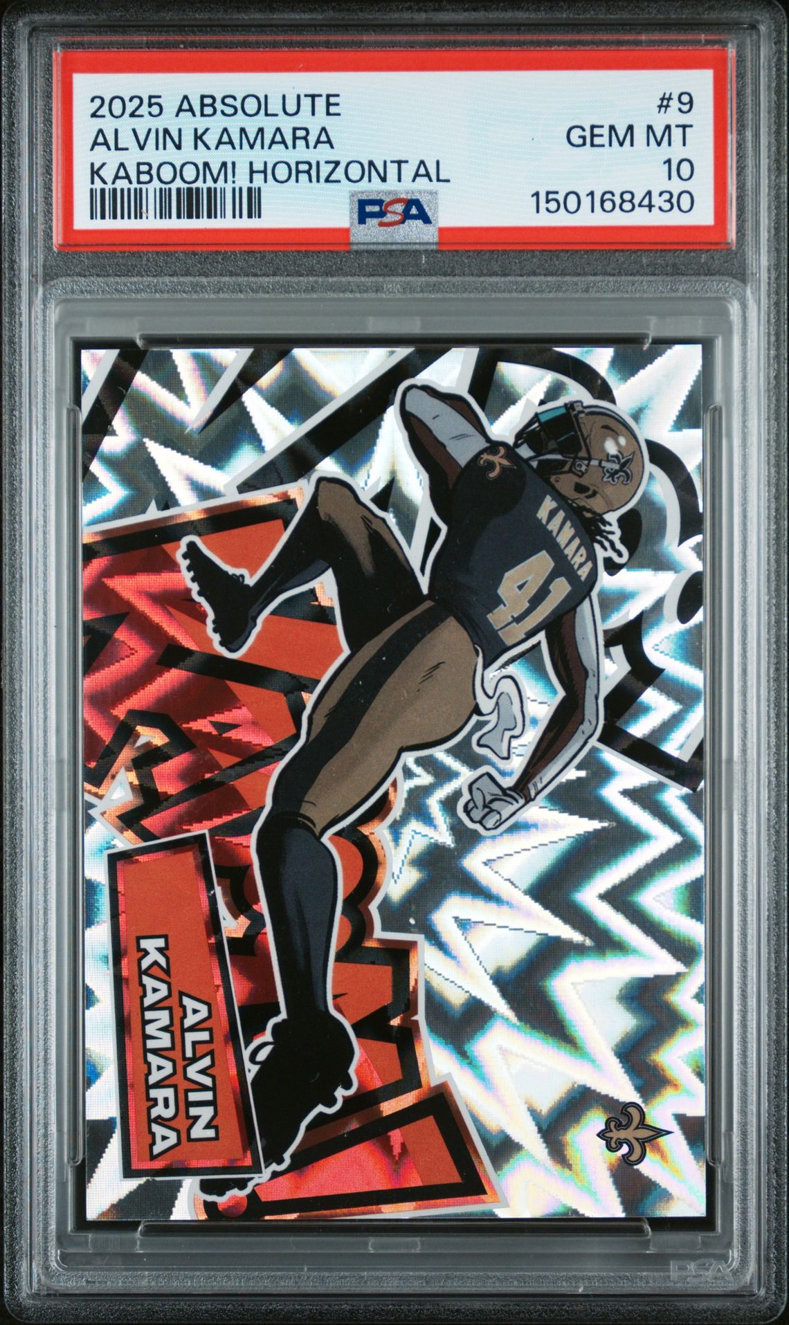2025 Panini Panini Absolute Kaboom! Horizontal #9 Alvin Kamara front