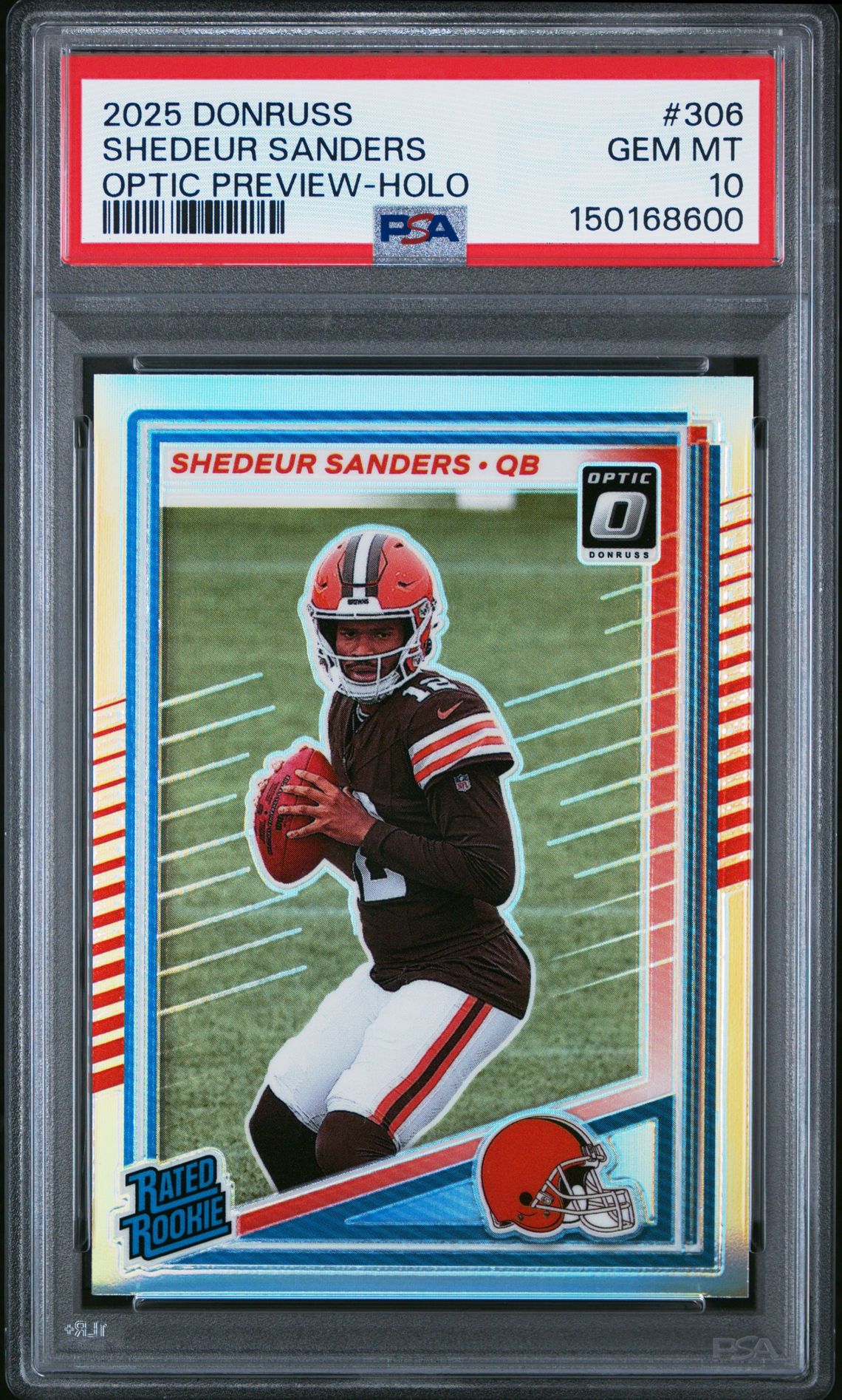 2025 Panini PANINI DONRUSS OPTIC PREVIEW-HOLO #306 Shedeur Sanders front