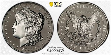 2025-S $1 Morgan Dollar Rev PR Two-Coin Reverse Proof Set First Strike PR70