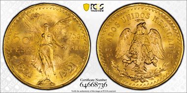 1921 50 Peso KM-481 Au MS65