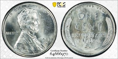 1943-S 1C MS66