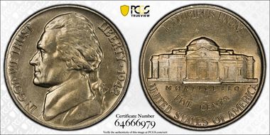 1942 5C Nickel MS64