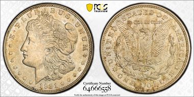 1921 $1 Morgan MS63