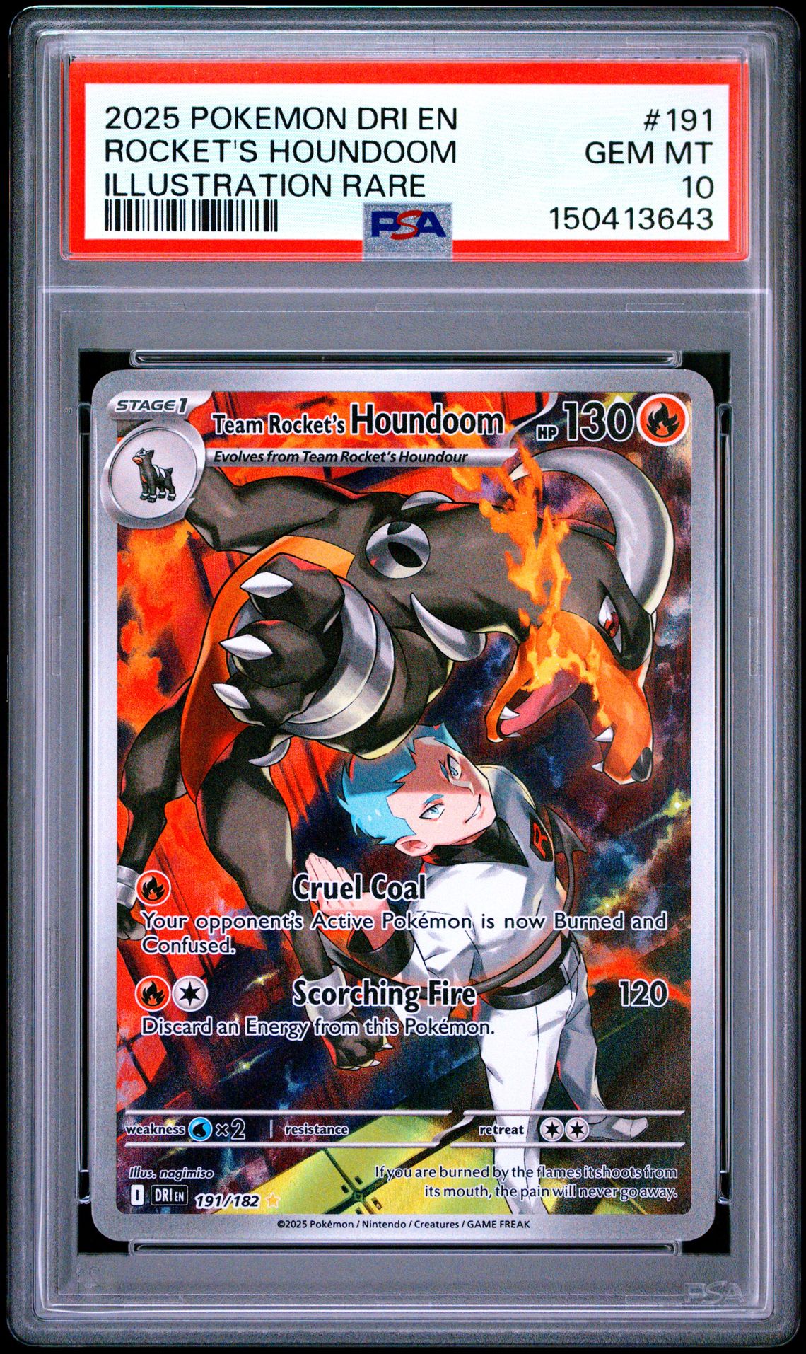 2025 Pokemon POKEMON DRI EN-DESTINED RIVALS ILLUSTRATION RARE #191 Rocket's Houndoom front