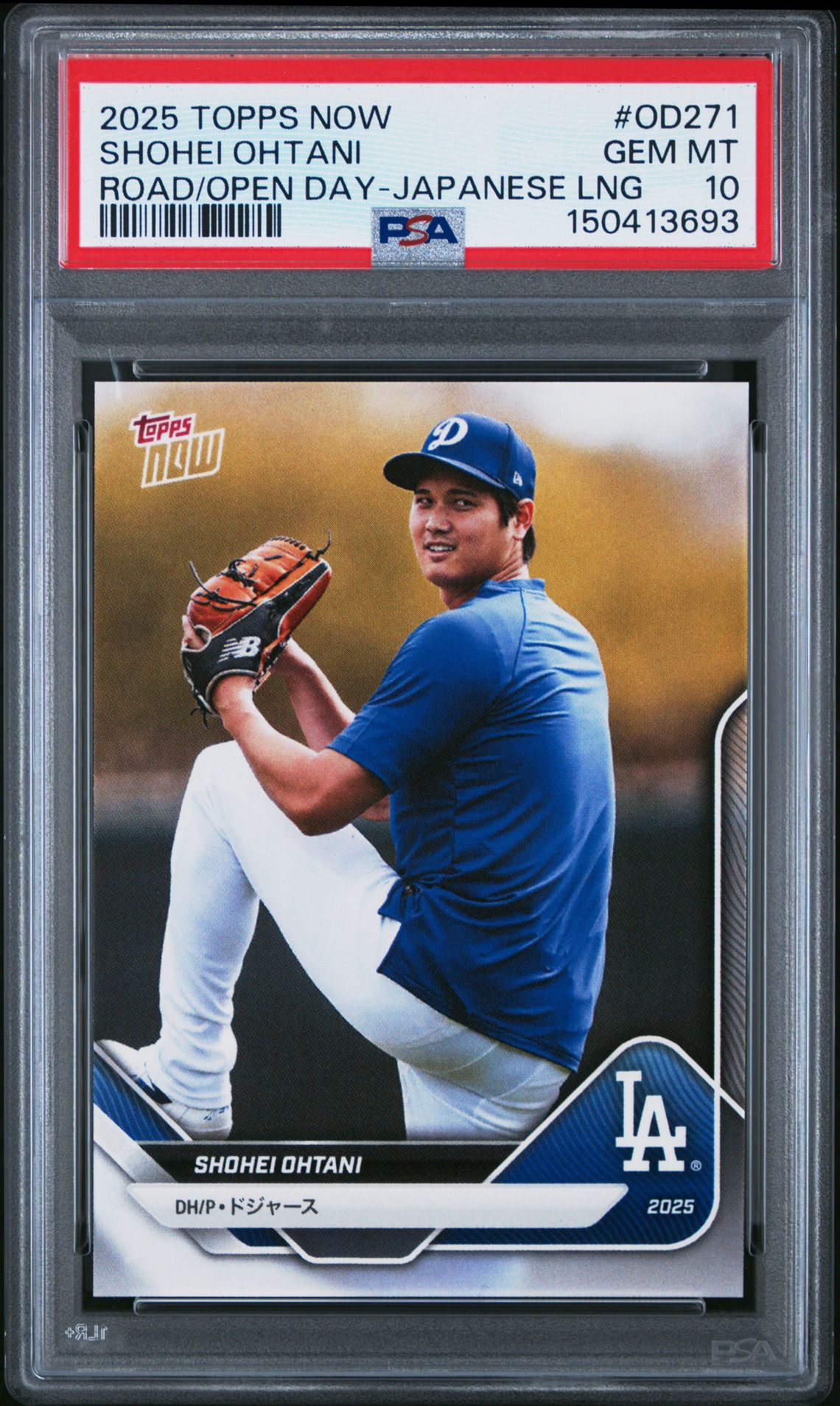 2025 Topps Topps Now ROAD/OPEN DAY-JAPANESE LNG #OD271 Shohei Ohtani front