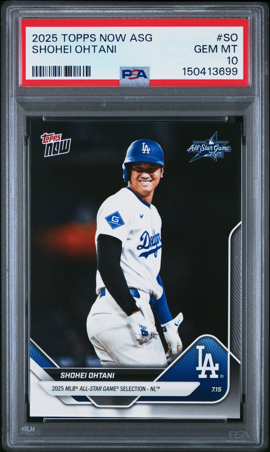 2025 Topps TOPPS NOW ALL-STAR GAME #SO Shohei Ohtani front