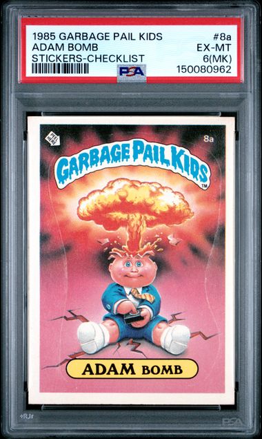 1985 Topps Garbage Pail Kids Series 1 Checklist #8A Adam Bomb front