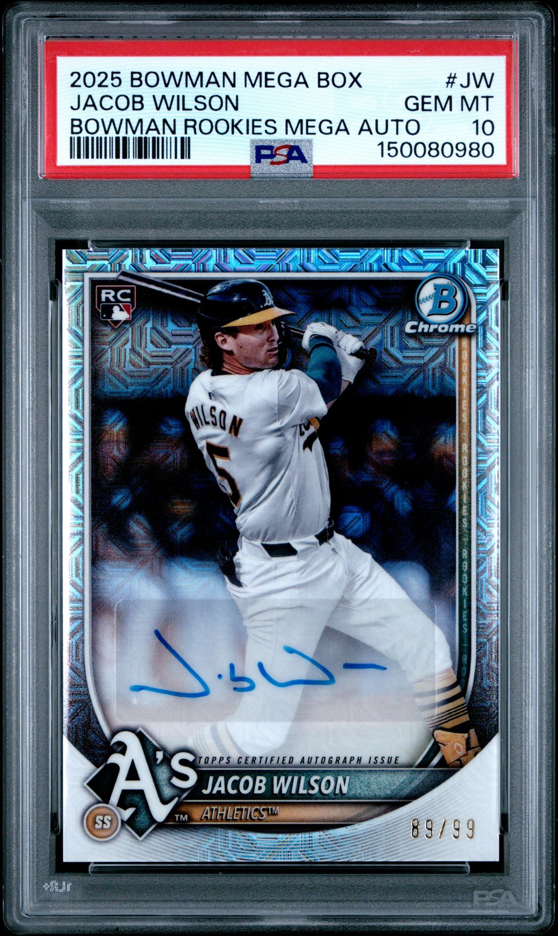 2025 Bowman BOWMAN MEGA BOX BOWMAN ROOKIES MEGA AUTOGRAPHS #JW Jacob Wilson front