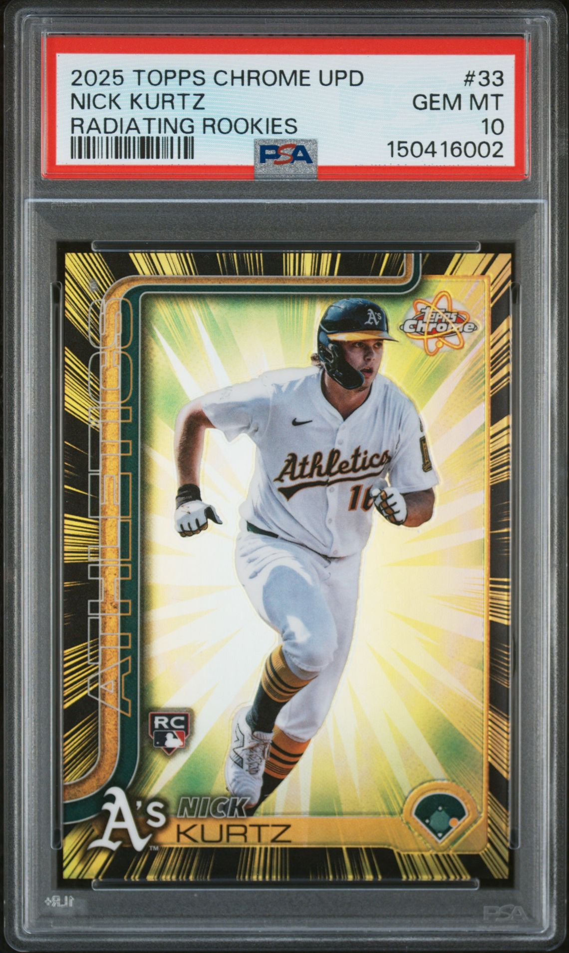 2025 Topps TOPPS CHROME UPDATE RADIATING ROOKIES #33 Nick Kurtz front