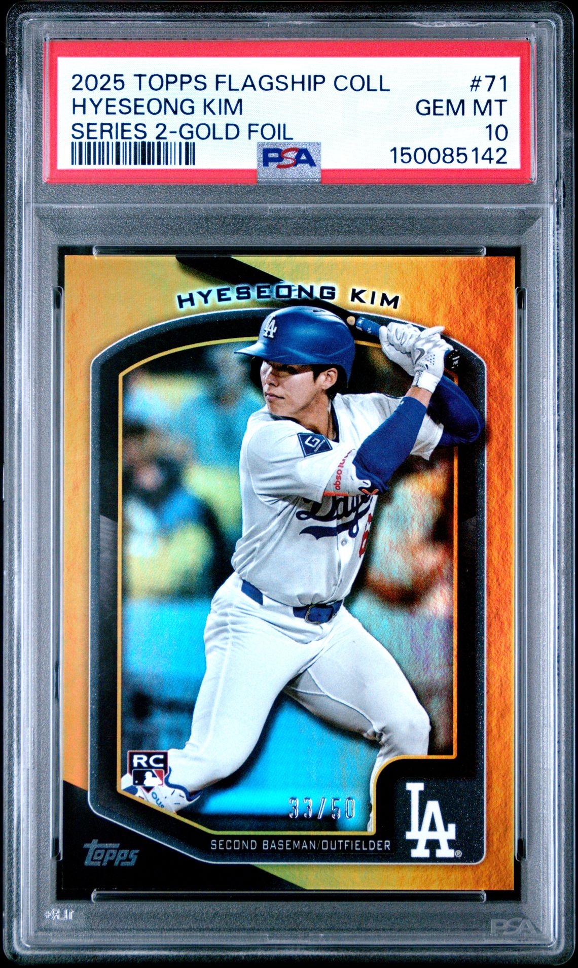 2025 Topps TOPPS FLAGSHIP COLLECTION SERIES 2-GOLD FOIL #71 Hyeseong Kim front