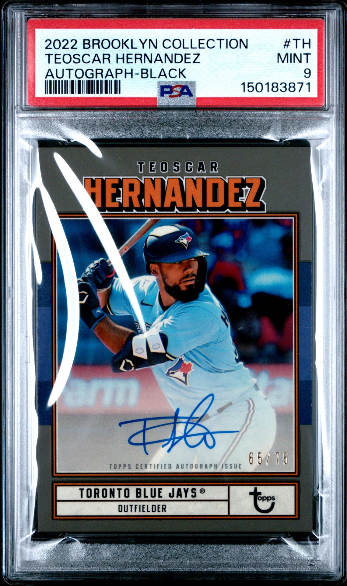 2022 Topps Black Teoscar Hernandez front