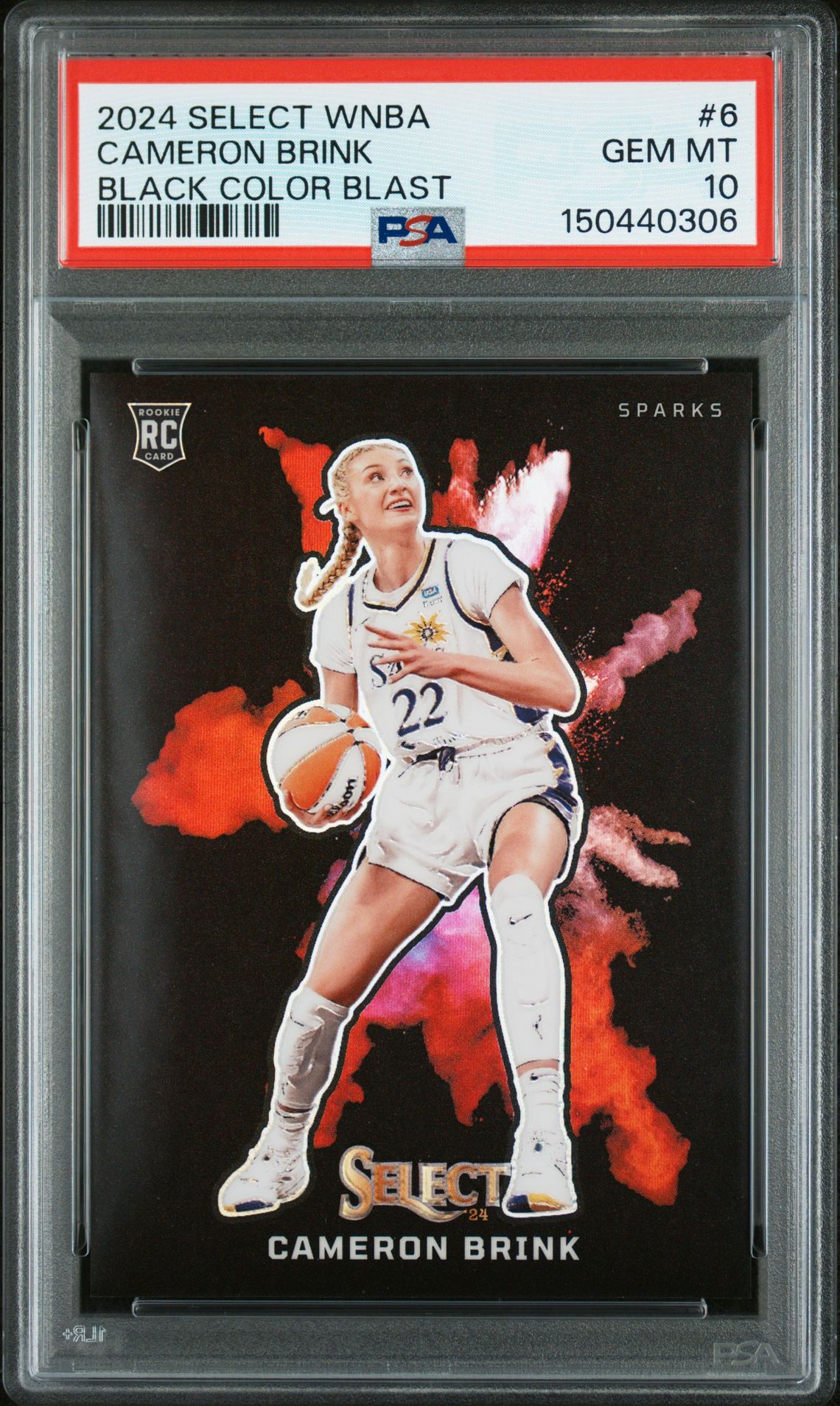 2024 Panini PANINI SELECT WNBA BLACK COLOR BLAST #6 Cameron Brink front