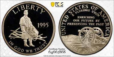 1995-S 50C Civil War PR69DCAM