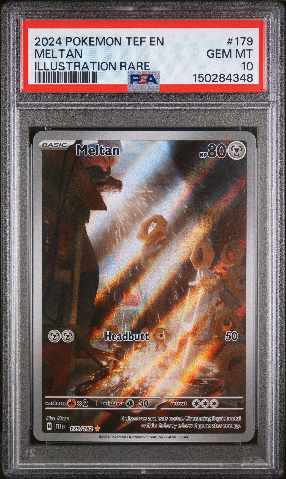 2024 Pokemon POKEMON TEF EN-TEMPORAL FORCES ILLUSTRATION RARE #179 Meltan front