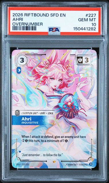 2026 RIFTBOUND: LEAGUE OF LEGENDS SFD-SPIRITFORGED OVERNUMBER #227 Ahri front