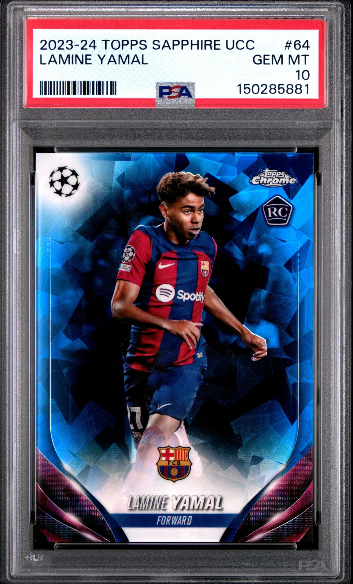 2023-24 Topps Chrome Topps Chrome Uefa Club Competitions #64 Lamine Yamal front