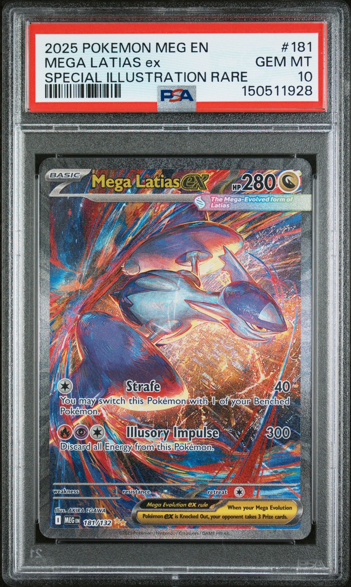 2025 Pokemon POKEMON MEG EN-MEGA EVOLUTION SPECIAL ILLUSTRATION RARE #181 Mega Latias Ex front
