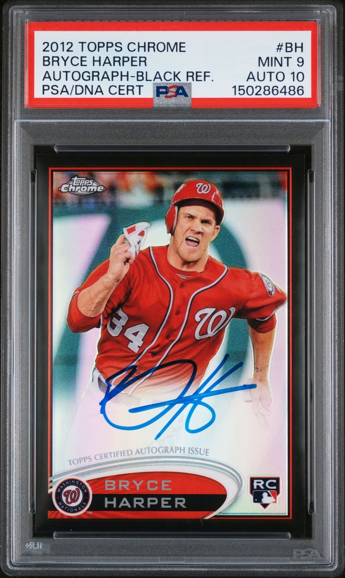 2012 Topps TOPPS CHROME Black Refractor #BH Bryce Harper front