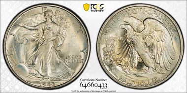 1943-D 50C MS67+