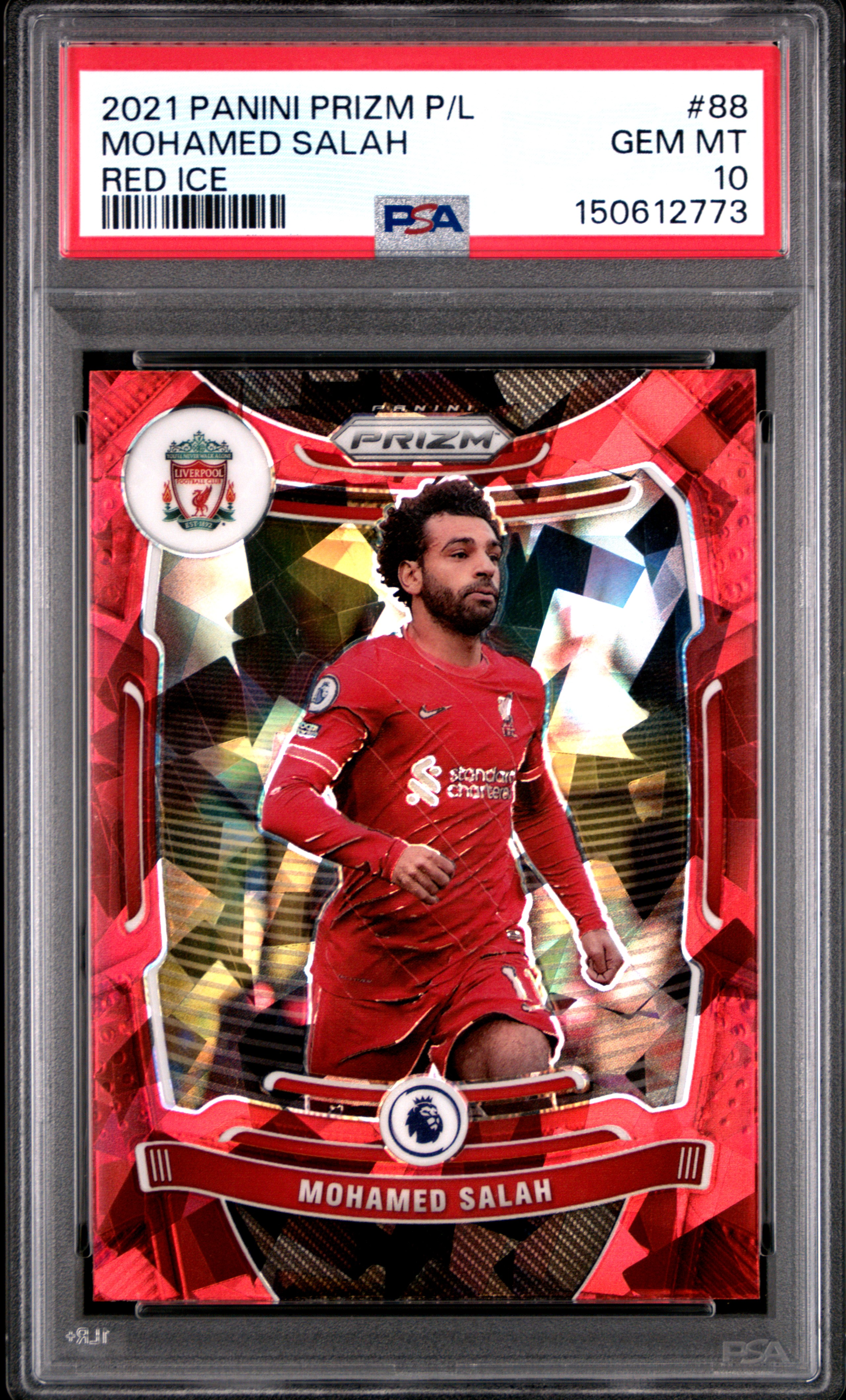 2021 #88 Mohamed Salah PSA 10 Panini Prizm Premier League