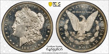 1887-O $1 MS63PL