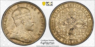 1907 $1 Prid-5 AU55