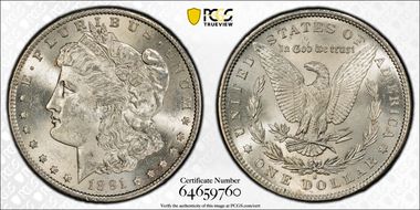 1891-S $1 MS62