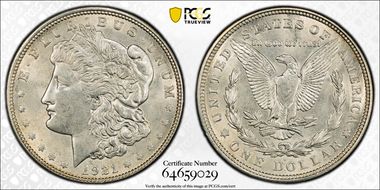 1921-D $1 MS62