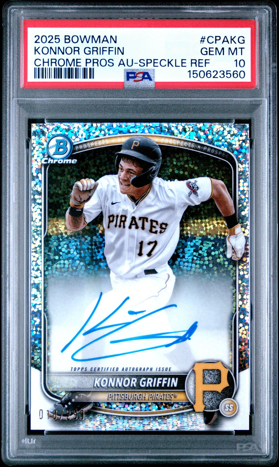 2025 Bowman Bowman Chrome Speckle #CPAKG Konnor Griffin front