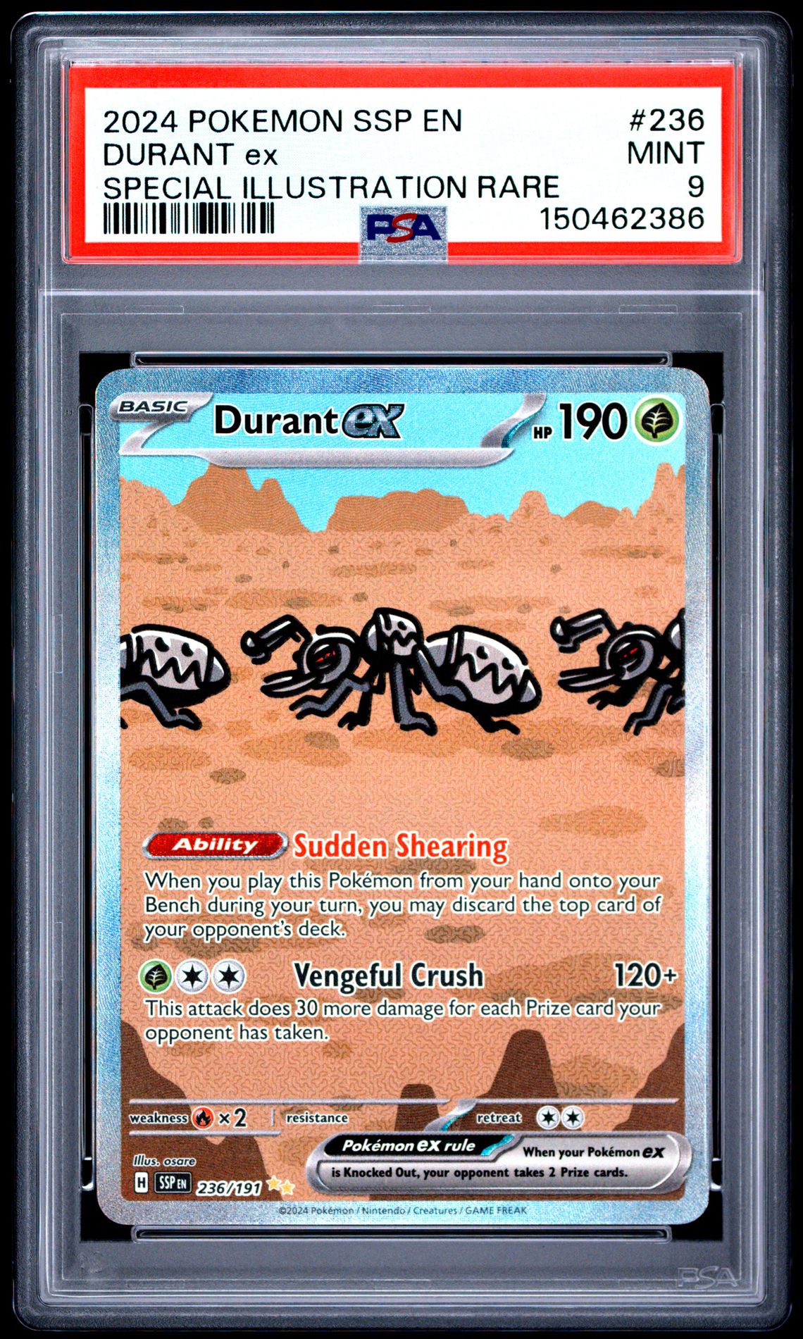 2024 Pokemon #236 Durant Ex front