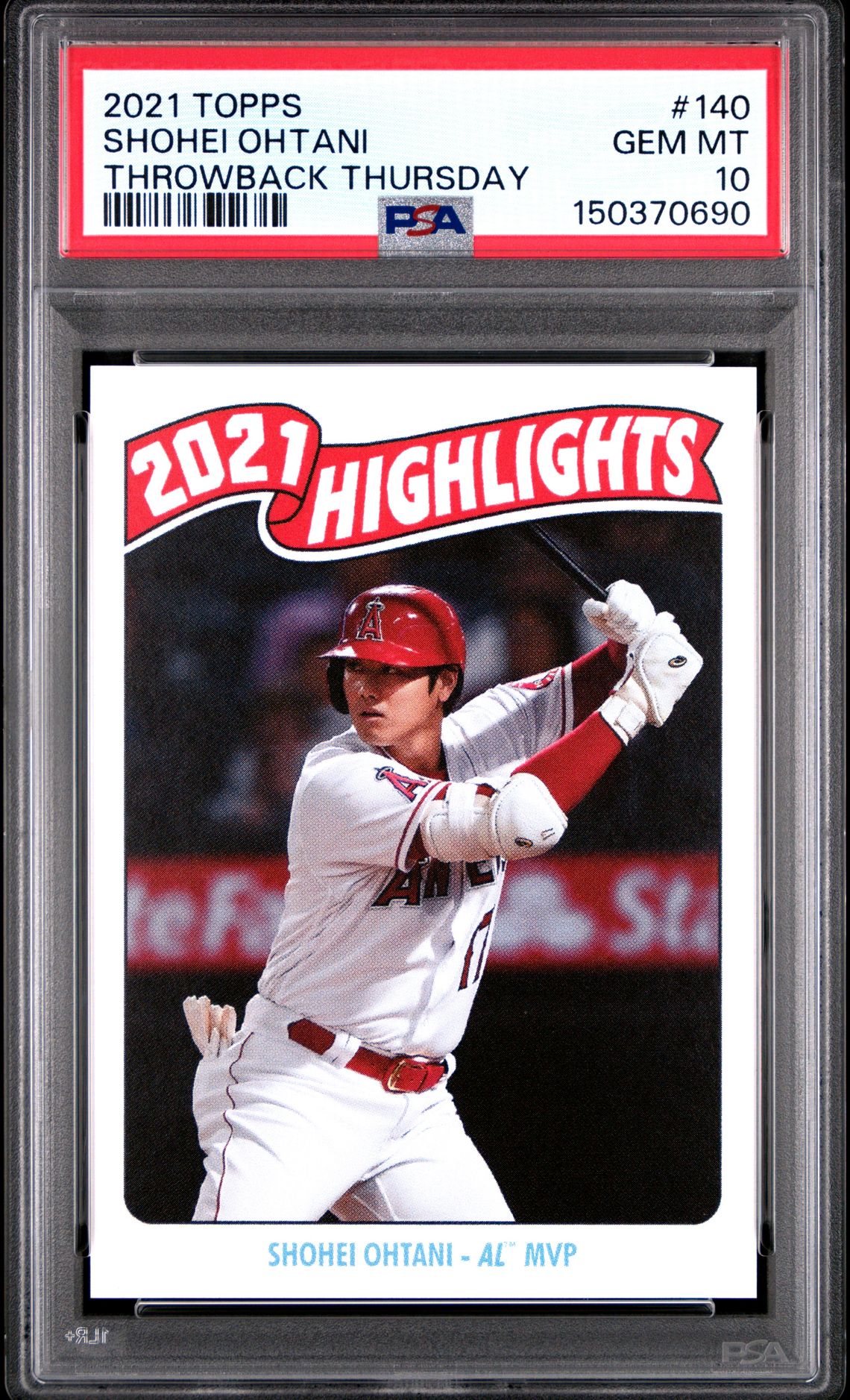 2021 Topps TOPPS THROWBACK THURSDAY #140 Shohei Ohtani front