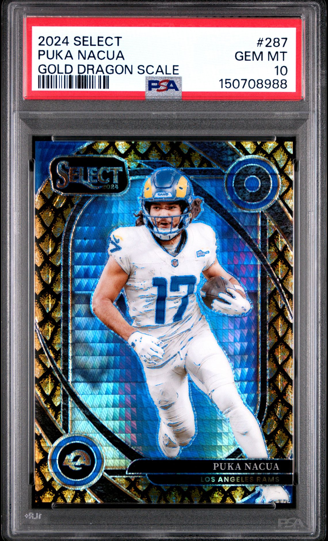2024 Panini PANINI SELECT GOLD DRAGON SCALE #287 Puka Nacua front