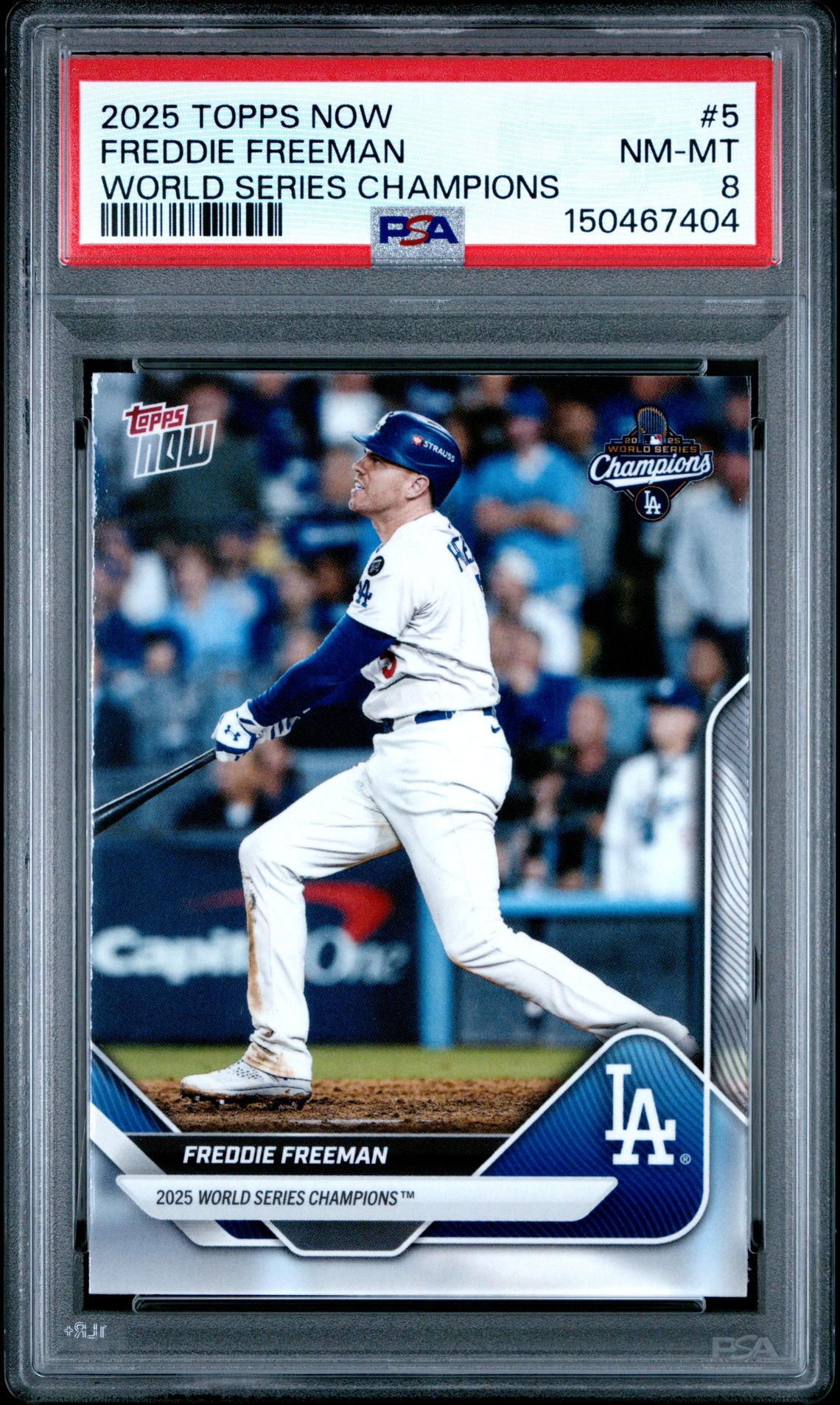 2025 Topps Now TOPPS NOW LOS ANGELES DODGERS WORLD SERIES CHAMPIONS #5 Freddie Freeman front