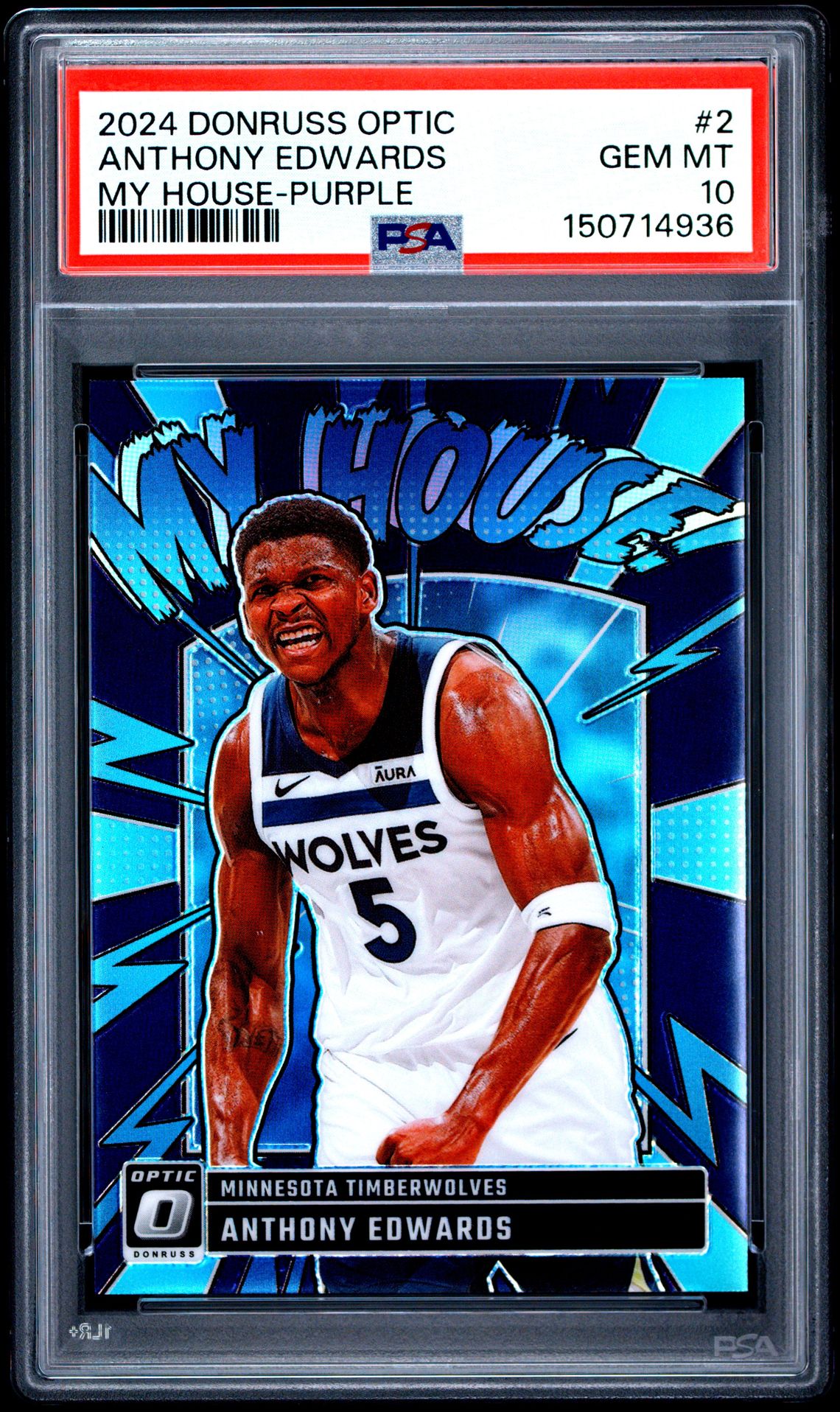 2024 Panini Panini Donruss Optic My House #2 Anthony Edwards front