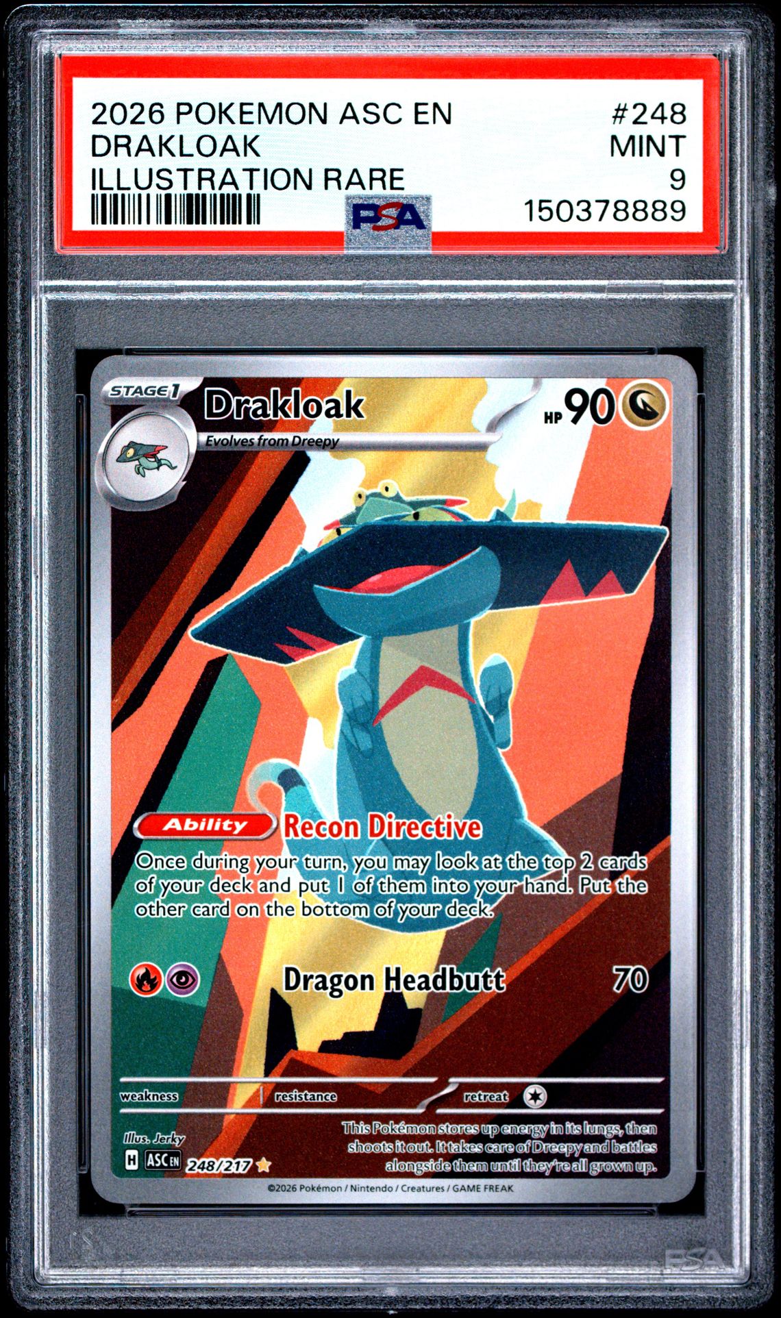 2026 Pokemon Asc En-Ascended Heroes Drakloak #248 (Illustration Rare) Mint 9 front